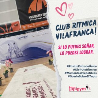 Momentos únicos antes de entrar al tapiz del Club Rítmica Vilafranca del Penedès

Ojala nuestro pasillo de entrada, os de mucha suerte, porque ya sólo llegar a estar sobre él, tiene un mérito increíble.