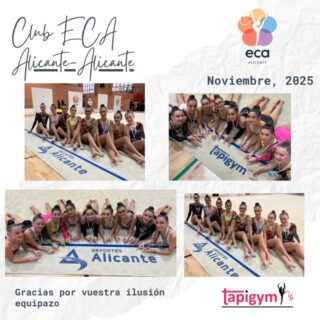 Hoy viajamos a Alicante (Alicante), para dar las gracias al Ayuntamiento y al Club ECA , por seguir mejorando las condiciones de entrenamiento de sus gimnastas.

Seguro que vuestro tapiz ayudará a todas l@s gimnastas, técnic@s del Club, en sus entrenamientos diarios y competiciones. Sois muy grandes campeonas.

A disfrutarlo y Aúpa Equipazo.

#GimnasiaRítmica #GR #Gymnastics #Gimnasia #GRGymnastics #RG #Gymnast #GRMundial #FIGGR #GRFIG #AmorPorLaGR #BellezaGR #CampeonasGR #GRCampeonas #GResArte #GRFans #GRPassion