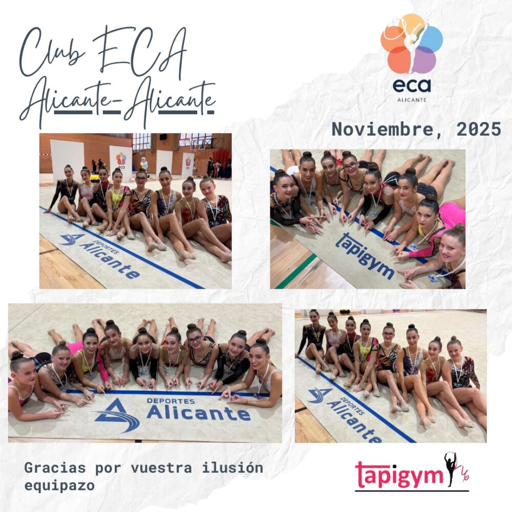 Hoy viajamos a Alicante (Alicante), para dar las gracias al Ayuntamiento y al Club ECA , por seguir mejorando las condiciones de entrenamiento de sus gimnastas.

Seguro que vuestro tapiz ayudará a todas l@s gimnastas, técnic@s del Club, en sus entrenamientos diarios y competiciones. Sois muy grandes campeonas.

A disfrutarlo y Aúpa Equipazo.

#GimnasiaRítmica #GR #Gymnastics #Gimnasia #GRGymnastics #RG #Gymnast #GRMundial #FIGGR #GRFIG #AmorPorLaGR #BellezaGR #CampeonasGR #GRCampeonas #GResArte #GRFans #GRPassion