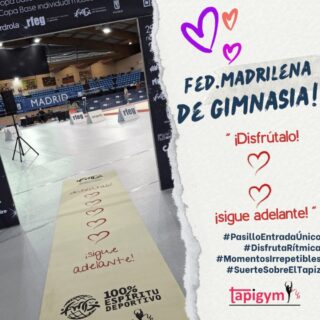 Dos fines de semana intensos en Madrid.

Ojalá el pasillero os haya traído toda la suerte del mundo, a tod@s l@s gimnastas, técnic@s y clubes.

Gracias a la Federación Madrileña y RFEG, por volver a traer Campeonatos Nacionales a Madrid.

Y AHORA .... A DISFRUTAR DE UN MERECIDO DESCANSO.