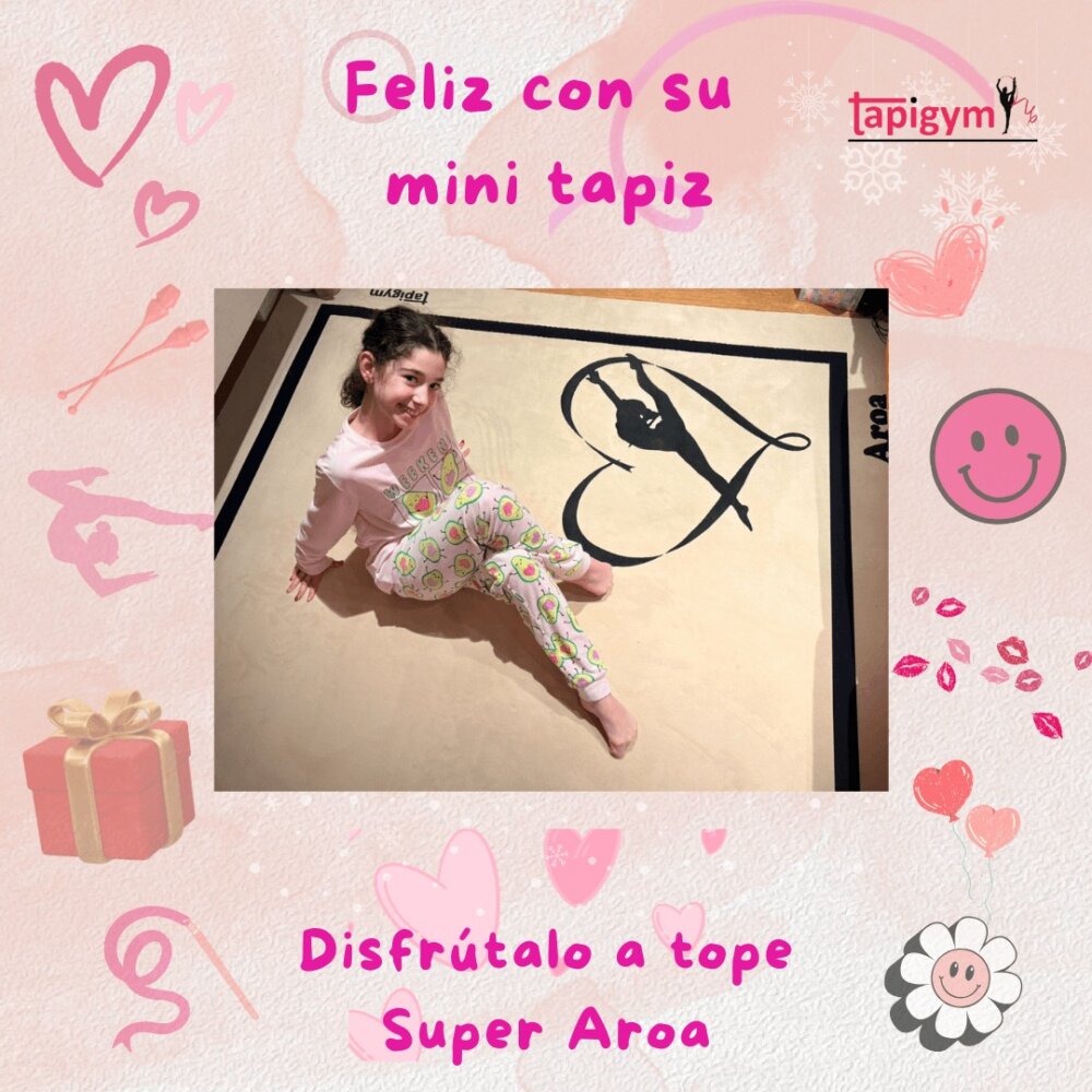 Muchas gracias Aroa❤️, seguro que disfrutaras de tu pasión por la gimnasia rítmica con tu mini tapiz, porque la ilusión de las gimnastas es nuestra principal motivación para seguir mejorando.

#minitapices #minicarpets #GR #RG #gimnasiarítmica #rhythmicgymnastic #rítmica #Entrenamiento #casa #RG #tapicespersonalizados

+ información: llamadas o mensajes de whatsapp o telegram en el +344644310330 o por email minitapices@tapigym.es en España, fuera España minicarpets@tapigym.com , o en nuestras redes sociales @tapigym