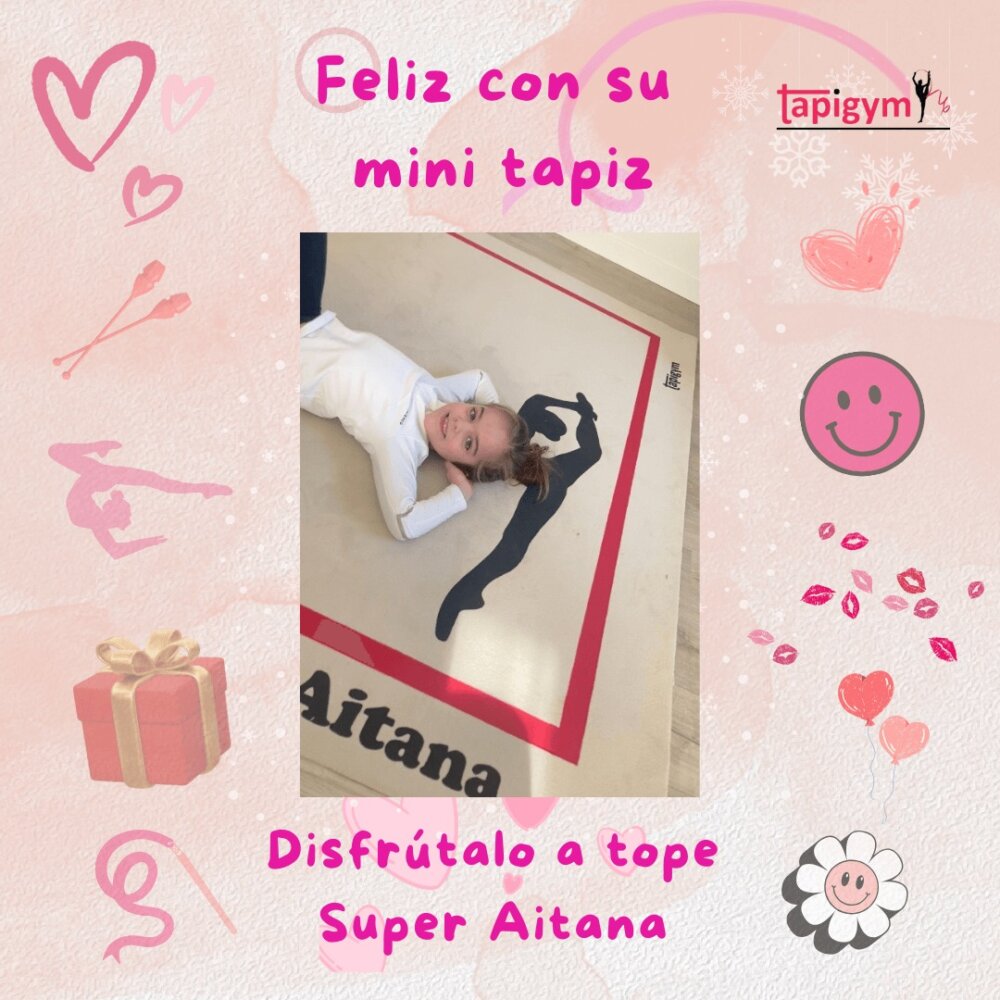 Muchas gracias Aitana❤️, seguro que disfrutaras de tu pasión por la gimnasia rítmica con tu mini tapiz, porque la ilusión de las gimnastas es nuestra principal motivación para seguir mejorando.

#minitapices #minicarpets #GR #RG #gimnasiarítmica #rhythmicgymnastic #rítmica #Entrenamiento #casa #RG #tapicespersonalizados

+ información: llamadas o mensajes de whatsapp o telegram en el +344644310330 o por email minitapices@tapigym.es en España, fuera España minicarpets@tapigym.com , o en nuestras redes sociales @tapigym