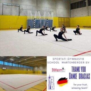 Hoy viajamos a Berlín (Alemania), para dar las gracias al Club Sportati Gymnastik School Wartenberger SV, por seguir mejorando las condiciones de entrenamiento de sus gimnastas.

Seguro que vuestro tapiz ayudará a todas l@s gimnastas, técnic@s del Club, en sus entrenamientos diarios y competiciones. Sois muy grandes campeonas.

A disfrutarlo y Aúpa Equipazo.

--------------------------------------

Today we are traveling to Berlin (Germany) to thank Club Sportati Gymnastik School Wartenberger SV for continuing to improve the training conditions for their gymnasts.

We are sure that your mat will support all the gymnasts and coaches of the club in their daily training sessions and competitions. You are truly great champions.

Enjoy it, and let’s go team!

#RhythmicGymnastics #RG #Gymnastics #Gymnast #RGGymnastics #FIGRG #RGFIG #LoveForRG #RGBeauty #RGChampions #RGisArt #RGFans #RGPassion