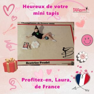 Muchas gracias Beatrice❤️, Campeona de Francia 2025. Seguro que disfrutaras de tu pasión por la gimnasia rítmica con tu mini tapiz, porque la ilusión de las gimnastas es nuestra principal motivación para seguir mejorando.

#minitapices #minicarpets #GR #RG #gimnasiarítmica #rhythmicgymnastic #rítmica #Entrenamiento #casa #RG #tapicespersonalizados

+ información: llamadas o mensajes de whatsapp o telegram en el +344644310330 o por email minitapices@tapigym.es en España, fuera España minicarpets@tapigym.com , o en nuestras redes sociales @tapigym

Merci beaucoup Beatrice ❤️, Championne de France 2025 !

Nous sommes certains que tu profiteras pleinement de ta passion pour la gymnastique rythmique avec ton mini tapis, car l’enthousiasme des gymnastes est notre principale motivation pour continuer à nous améliorer.

#minitapices #minicarpets #GR #RG #gymnastiquerythmique #rhythmicgymnastics #rythmique #entraînement #maison #RG #tapispersonnalisés

d’informations : appels ou messages via WhatsApp ou Telegram au +34 644 31 03 30, ou par e-mail à minitapices@tapigym.es
 (Espagne) et minicarpets@tapigym.com
 (hors Espagne), ou sur nos réseaux sociaux @tapigym