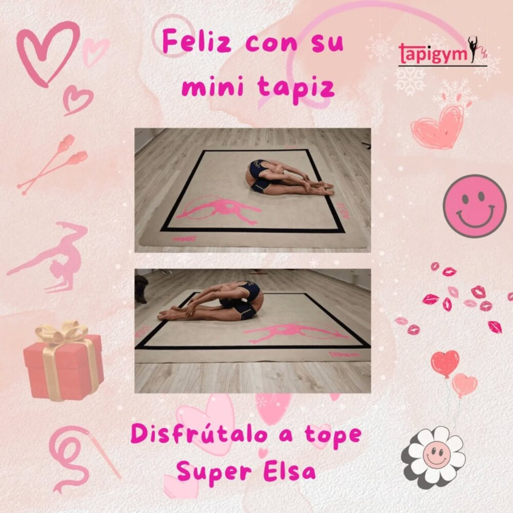 Muchas gracias Elsa ❤️, seguro que disfrutaras de tu pasión por la gimnasia rítmica con tu mini tapiz, porque la ilusión de las gimnastas es nuestra principal motivación para seguir mejorando.

#minitapices #minicarpets #GR #RG #gimnasiarítmica rhythmicgymnastic rítmica Entrenamiento casa RG tapicespersonalizados

+ información: llamadas o mensajes de whatsapp o telegram en el +344644310330 o por email minitapices@tapigym.es en España, fuera España minicarpets@tapigym.com , o en nuestras redes sociales @tapigym