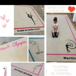Aunque no lo crea lo creáis, cada día nos llaman y nos comentan que no sabían que existen los minis.... A parte de explicarles en que consisten, les comentamos que "sólo 4.200 gimnastas lo tienen" y “están encantad@s con sus minis”.

Es por ello, que queremos ir , poco a poco, dándoos las gracias, a tod@s l@s que habéis confiado en nosotros.

Collage 35. Con Daniela, Olympia, Martina, Saffron y los Clubes Dansei de Cuenca y Espiral de Sabadell

Gracias campeonas, vuestra ilusión es nuestra inspiración.