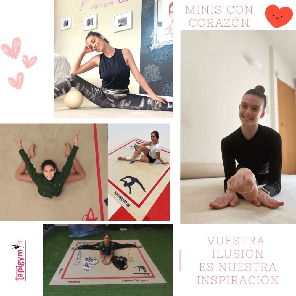 Aunque no lo creáis, cada día nos llaman y nos comentan que no sabían que existen los minis.... A parte de explicarles en que consisten, les comentamos que "sólo 4.200 gimnastas lo tienen" y “están encantad@s con sus minis”.

Es por ello, que queremos ir , poco a poco, dándoos las gracias, a tod@s l@s que habéis confiado en nosotros.

El collage de hoy es muy especial, con nuestra leyenda Almudena Cid, la actual miembro del equipo nacional Lucía González, también fue miembro del equipo Victoria Correia. Así como dos minis especiales de dos campeonas de artística, Cintia Rodríguez y Laura Campos. 

Gracias campeonas, vuestra ilusión es nuestra inspiración.