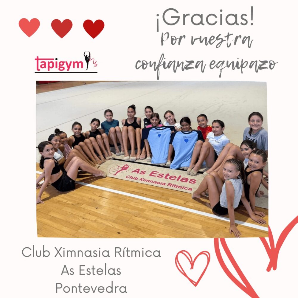 Hoy viajamos a Pontevedra, para dar las gracias al Club Ximnasia Rítmica As Estelas, por seguir mejorando las condiciones de entrenamiento de sus gimnastas.

Seguro que vuestro tapiz ayudará a todas l@s gimnastas, técnic@s del Club, en sus entrenamientos diarios y competiciones. Sois muy grandes campeonas/es.

A disfrutarlo y Aúpa Equipazo.

#GimnasiaRítmica #GR #Gymnastics #Gimnasia #GRGymnastics #RGGymnast #RG #FIGGR #GRFIG #AmorPorLaGR #BellezaGR #CampeonasGR #GResArte #GRFans #GRPassion
