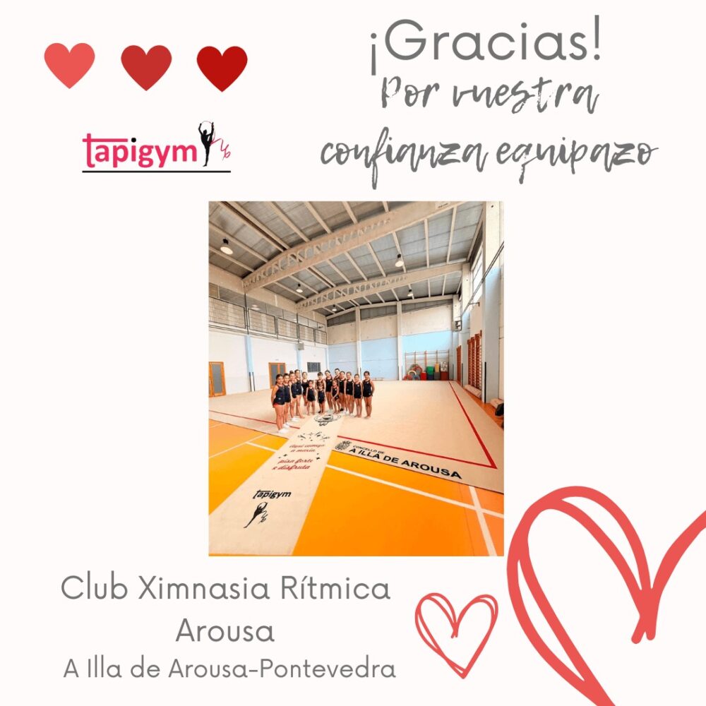 Hoy viajamos a A Illa de Arousa (Pontevedra), para dar las gracias al Club Ximnasia Rítmica Arousa y al Concello de Illa de Arousa, por seguir mejorando las condiciones de entrenamiento de sus gimnastas.

Seguro que vuestro tapiz ayudará a todas l@s gimnastas, técnic@s del Club, en sus entrenamientos diarios y competiciones. Sois muy grandes campeonas/es.

A disfrutarlo y Aúpa Equipazo.

#GimnasiaRítmica #GR #Gymnastics #Gimnasia #GRGymnastics #RGGymnast #RG #FIGGR #GRFIG #AmorPorLaGR #BellezaGR #CampeonasGR #GResArte #GRFans #GRPassion