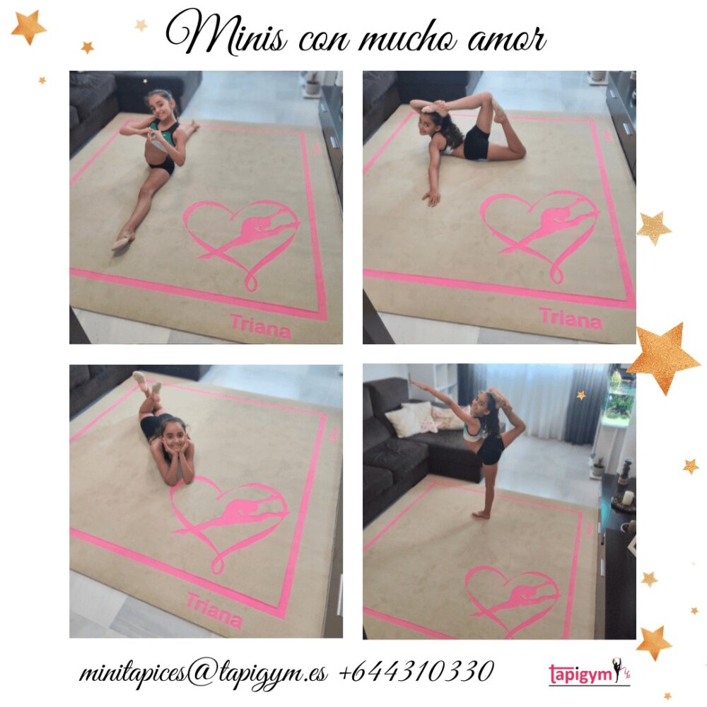 Muchas gracias Triana ❤️, seguro que disfrutaras de tu pasión por la gimnasia rítmica con tu mini tapiz, porque la ilusión de las gimnastas es nuestra principal motivación para seguir mejorando.

#minitapices #minicarpets #GR #RG #gimnasiarítmica rhythmicgymnastic rítmica Entrenamiento casa RG tapicespersonalizados

+ información: llamadas o mensajes de whatsapp o telegram en el +344644310330 o por email minitapices@tapigym.es en España, fuera España minicarpets@tapigym.com , o en nuestras redes sociales @tapigym