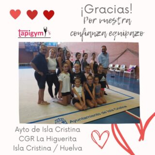 Hoy viajamos a Isla Cristina (Huelva), para dar las gracias al CGR La Higuerita y al Ayuntamiento de Isla Cristina, por seguir mejorando las condiciones de entrenamiento de sus gimnastas.

Seguro que vuestro tapiz ayudará a todas l@s gimnastas, técnic@s del Club, en sus entrenamientos diarios y competiciones. Sois muy grandes campeonas/es.

A disfrutarlo y Aúpa Equipazo.

#GimnasiaRítmica #GR #Gymnastics #Gimnasia #grgymnastics